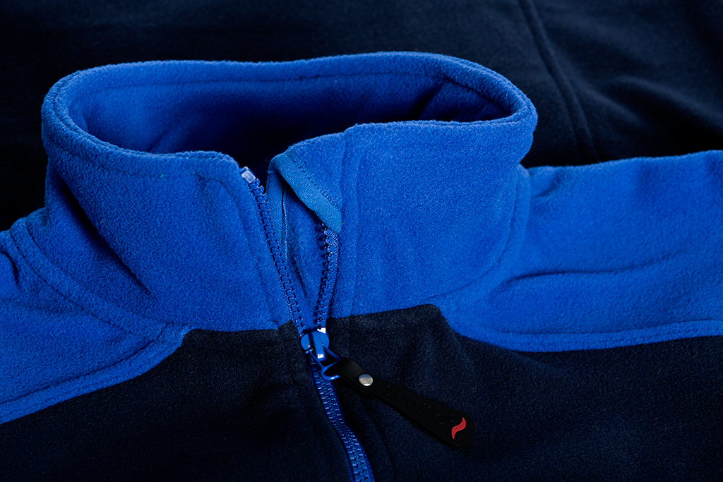 2-Color Fleece jacket TRENTO - closeup